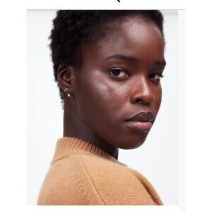 Madewell Floating Crystal Gold Huggie Hoop Fashion Earrings NWT